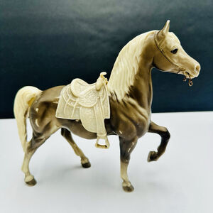 Breyer #110 Smoke Grey Cheyenne Western Prancing Horse W/ Saddle Read See